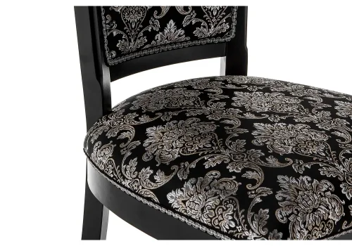 Деревянный стул Клето патина серебро / черный 309305 Woodville, чёрный/ткань, ножки/массив бука дерево/чёрный, размеры - ****500*540 фото 8