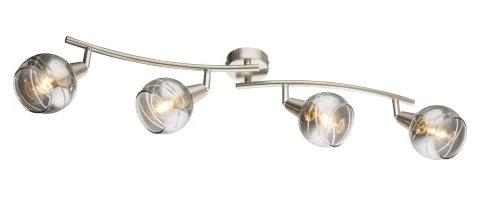 Спот с 4 лампами ROMAN 54348-4 Globo серый прозрачный E14 в стиле современный 