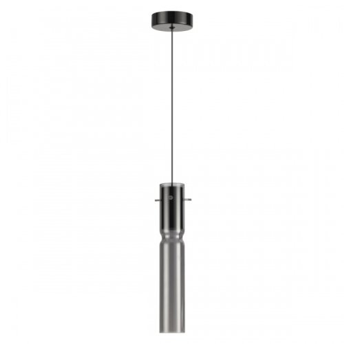 Светильник подвесной LED Scrow 5058/5L Odeon Light серый чёрный 1 лампа, основание чёрное в стиле современный трубочки