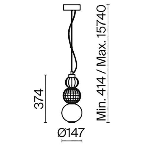 Светильник подвесной LED Collar P069PL-L16G3K Maytoni белый прозрачный на 1 лампу, основание золотое в стиле шар фото 8