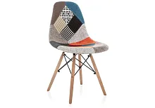 Деревянный стул Multicolor 11729 Woodville, разноцветный/ткань, ножки/массив бука/натуральный, размеры - ****470*500