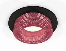 Светильник точечный XC7622022 Ambrella light розовый 1 лампа, основание чёрное в стиле хай-тек современный 