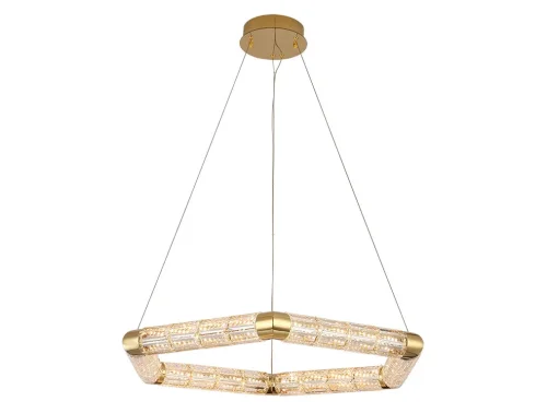 Светильник подвесной LED 8486/800 gold Newport прозрачный 1 лампа, основание золотое в стиле американский современный классический квадраты