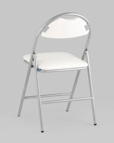 Стул складной Hagen экокожа белый каркас металлик УТ000036845 Stool Group, белый/экокожа, ножки/металл/серый, размеры - *820***440*460 фото 6