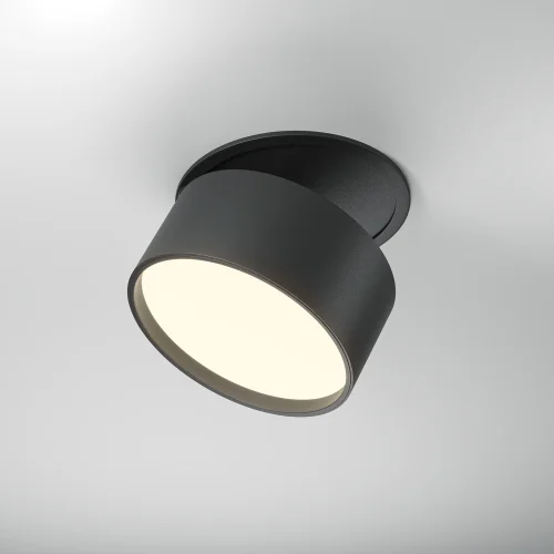 Светильник точечный LED Onda DL024-12W3K-B Maytoni чёрный 1 лампа, основание чёрное в стиле современный хай-тек круглый фото 3