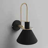 Настенное бра CODA Черный 179704-26 ImperiumLoft чёрный 1 лампа, основание латунь в стиле минимализм лофт 
