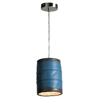 Светильник подвесной лофт Northport GRLSP-9525 Lussole синий 1 лампа, основание никель в стиле лофт 