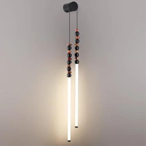 Бра Monella 7187/16WL Odeon Light чёрный на 2 лампы, основание чёрное в стиле хай-тек бусы фото 4