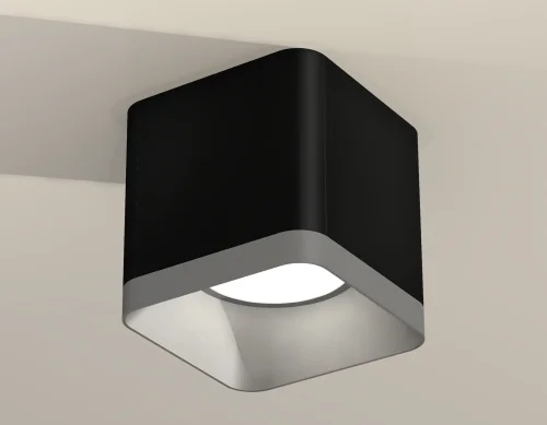 Светильник накладной XS7806003 Ambrella light чёрный 1 лампа, основание чёрное в стиле модерн хай-тек квадратный фото 3