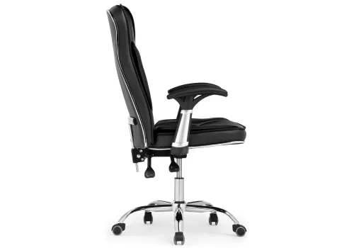 Кресло для руководителя Vestra black 15258 Woodville, чёрный/искусственная кожа, ножки/металл/хром, размеры - ****620*640 фото 4