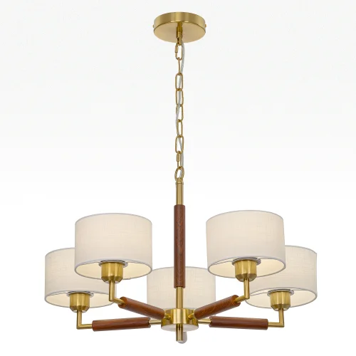 Люстра подвесная Sherman CL436152 Citilux белая на 5 ламп, основание бронзовое в стиле классический современный кантри фото 2