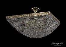 Люстра потолочная хрустальная 19322/70IV G Bohemia Ivele Crystal прозрачная на 16 ламп, основание золотое в стиле классический sp