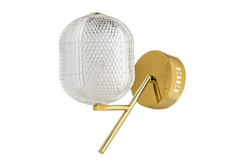 Бра LED Candels L 2.W1 G Arti Lampadari прозрачный на 1 лампа, основание золотое в стиле современный 