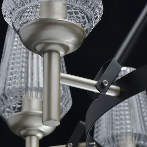 Люстра подвесная Альгеро 285011305 MW-Light прозрачная на 5 ламп, основание серебряное в стиле классический  фото 8