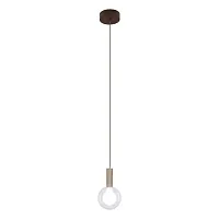 Светильник подвесной LED Kula 4378-1P Favourite прозрачный на 1 лампу, основание чёрное в стиле современный 