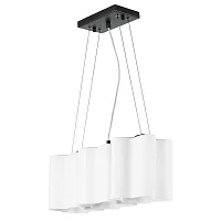 Светильник подвесной Nubi 802137 Lightstar белый 3 лампы, основание чёрное в стиле современный арт-деко 