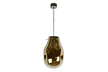 Светильник подвесной Pear 8827/1P GD iLamp золотой 1 лампа, основание хром в стиле современный лофт выдувное