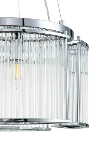Светильник подвесной Corsetto V000074 Indigo прозрачный 4 лампы, основание хром в стиле хай-тек  фото 3