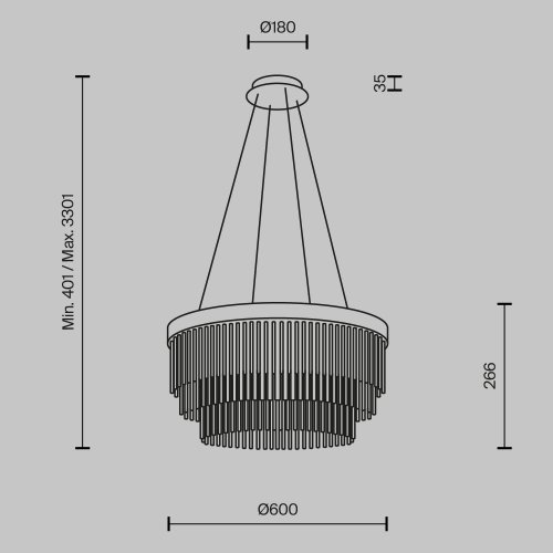 Светильник подвесной LED Trove MOD486PL-L38BSK Maytoni прозрачный на 1 лампу, основание латунь в стиле современный фото 6