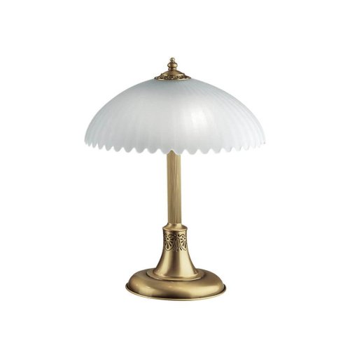 Настольная лампа P 825 Reccagni Angelo белая 2 лампы, основание античное бронза латунь металл в стиле классический 