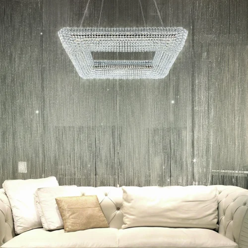 Люстра подвесная / потолочная LED Rimini S503.0.80.A.4000 Arte Perfetto Luce прозрачная на 1 лампа, основание никель в стиле классический  фото 2