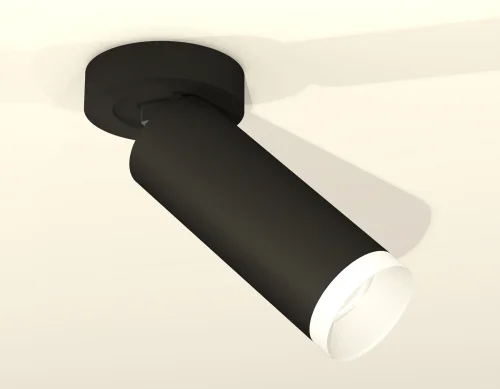 Светильник накладной XM6343200 Ambrella light белый 1 лампа, основание чёрное в стиле хай-тек круглый фото 3