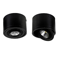 Светильник накладной LED Reflector 1779-1C Favourite чёрный 1 лампа, основание чёрное в стиле современный круглый