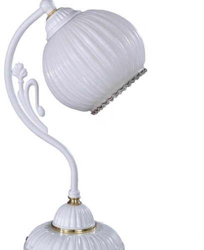 Настольная лампа P 9600 Reccagni Angelo белая 1 лампа, основание белое латунь в стиле классический  фото 2