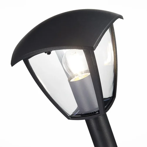 Парковый светильник Sivino SL081.405.01 ST-Luce уличный IP44 чёрный 1 лампа, плафон прозрачный в стиле современный E27 фото 3