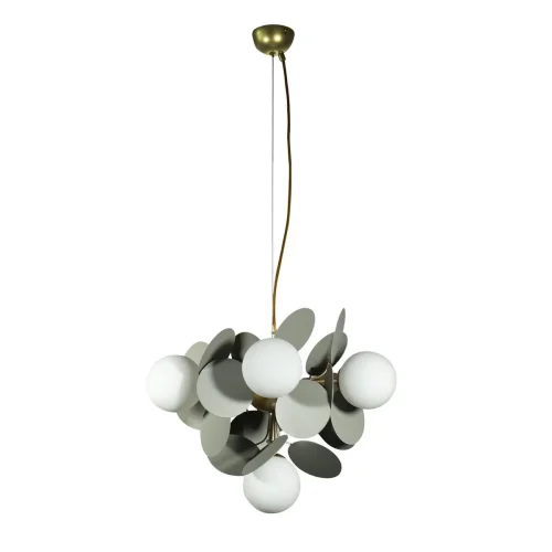 Светильник подвесной Matisse 10008/6 Grey LOFT IT белый на 6 ламп, основание золотое в стиле современный шар