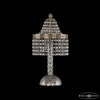 Настольная лампа 19201L4/H/20IV Pa R Bohemia Ivele Crystal прозрачная 3 лампы, основание патина металл в стиле классика r