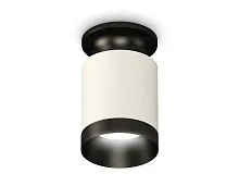 Светильник накладной Techno spot XS6301121 Ambrella light белый 1 лампа, основание чёрное в стиле современный круглый