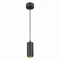 Светильник подвесной LED Zoom ST600.443.10 ST-Luce чёрный 1 лампа, основание чёрное в стиле хай-тек трубочки