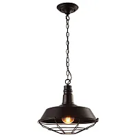 Светильник подвесной лофт Pandora A9183SP-1BK Arte Lamp чёрный 1 лампа, основание чёрное в стиле лофт 