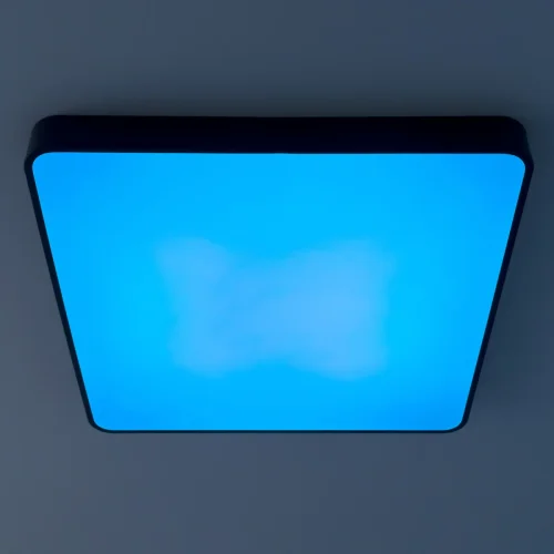 Светильник потолочный LED RGB с пультом Купер CL724K105G1 Citilux белый 1 лампа, основание чёрное в стиле минимализм модерн хай-тек с пультом квадраты фото 6