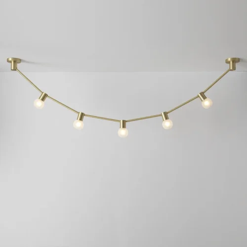 Дизайнерский Светильник потолочный RIVIERE 167836-26 ImperiumLoft белый на 5 ламп, основание золотое в стиле современный 