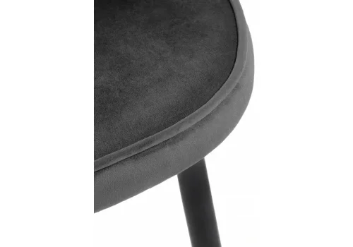 Стул на металлокаркасе Dodo dark gray 11943 Woodville, серый/велюр, ножки/металл/чёрный, размеры - ****520*550 фото 6