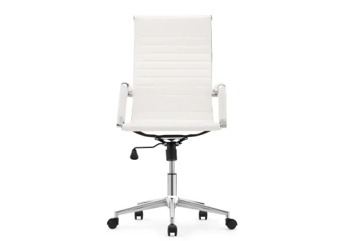 Компьютерное кресло Reus pu white / chrome 15735 Woodville, белый/экокожа, ножки/металл/хром, размеры - *1140***550*670 фото 3