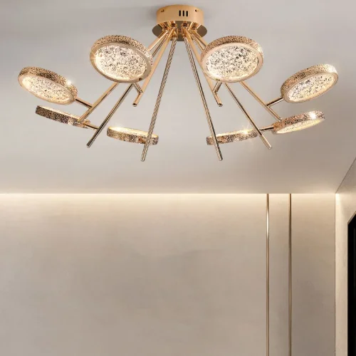 Люстра потолочная NAINA B CH B L8 208192-23 ImperiumLoft прозрачная на 8 ламп, основание золотое в стиле современный фото 14 Люстра потолочная NAINA B CH B L8 208192-23 ImperiumLoft прозрачная на 8 ламп, основание золотое в стиле современный фото 14