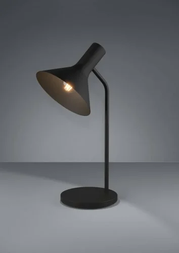 Настольная лампа Morescana 390221 Eglo чёрная 1 лампа, основание чёрное металл в стиле лофт современный  фото 2