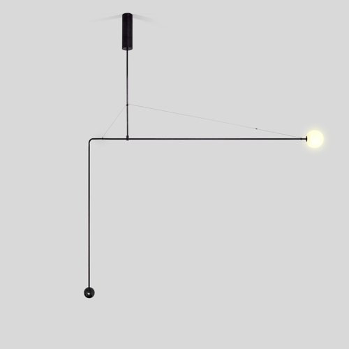 Светильник подвесной LINES L 140826-26 ImperiumLoft белый 1 лампа, основание чёрное в стиле минимализм  фото 2