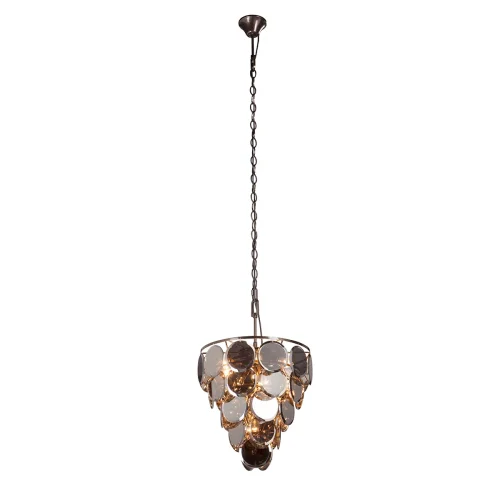 Светильник подвесной V5842-7/10 Vitaluce чёрный серый 1 лампа, основание бронзовое в стиле современный классический 