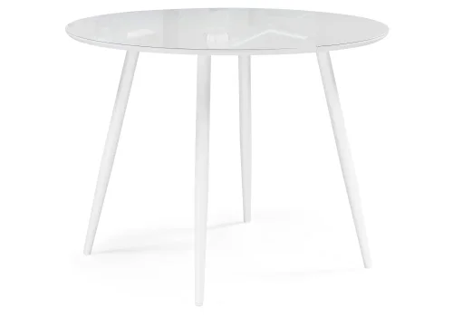 Стеклянный стол Абилин 100(140)х76 ультра белое стекло / белый / белый матовый 520593 Woodville столешница белая из стекло