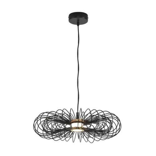 Светильник подвесной LED Camomile 8301/9L Lumion чёрный на 1 лампу, основание чёрное в стиле лофт фото 6