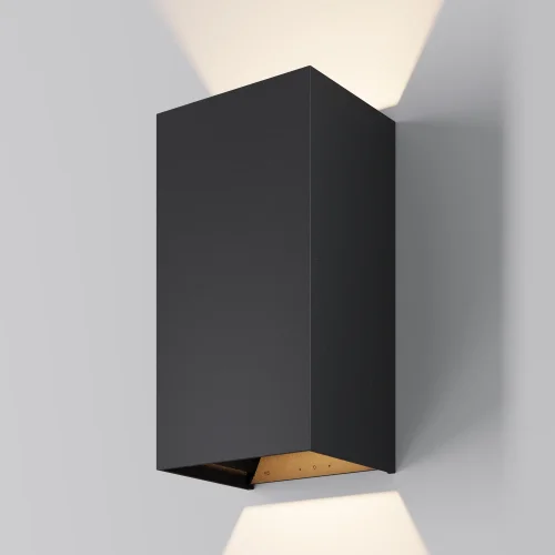Настенный светильник ЛЕД уличный Драп / Drape O525WL-L20B3K Maytoni уличный IP65 чёрный на 1 лампу, плафон чёрный в стиле современный ЛЕД фото 3 Настенный светильник ЛЕД уличный Драп / Drape O525WL-L20B3K Maytoni уличный IP65 чёрный на 1 лампу, плафон чёрный в стиле современный ЛЕД фото 3