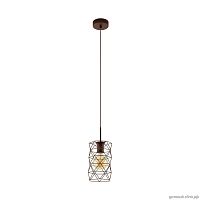 Светильник подвесной Estevau 97065 Eglo коричневый 1 лампа, основание коричневое в стиле лофт современный 