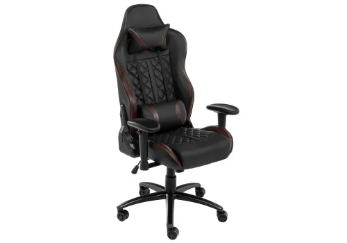 Кресло игровое Sprint коричневое / черное 11680 Woodville, чёрный/искусственная кожа, ножки/пластик/чёрный, размеры - *1250***700*720