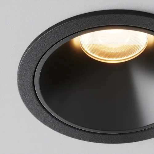 Светильник точечный LED Alfa LED DL043-01-10W2.7K-RD-B Maytoni чёрный на 1 лампу, основание чёрное в стиле современный хай-тек круглый фото 3
