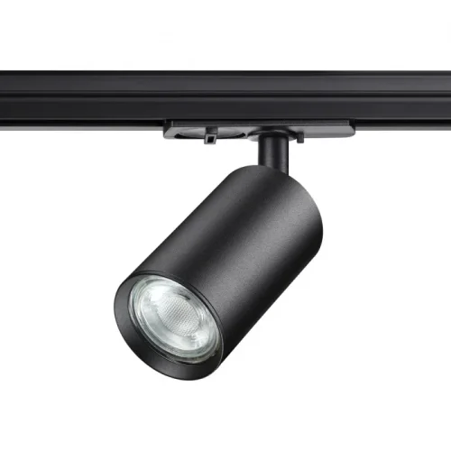 Трековый светильник однофазный трехжильный Pipe 370965 Novotech чёрный для шинопроводов серии Pipe