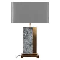 Настольная лампа Flagstone 10445T/E LOFT IT серая на 1 лампу, основание бронзовое бежевое серое мрамор металл в стиле современный кантри 